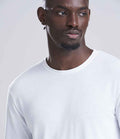 AWDis Long Sleeve Tri-Blend T-Shirt | Solid White