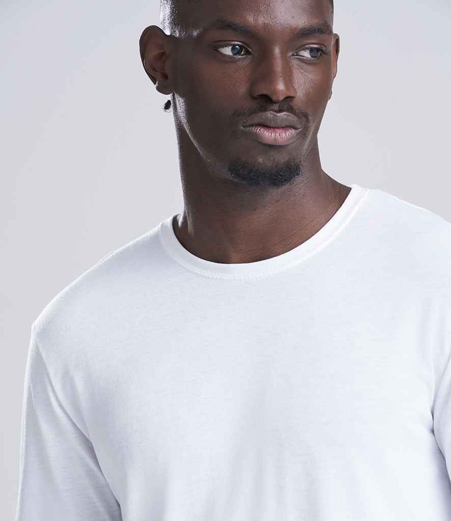 AWDis Long Sleeve Tri-Blend T-Shirt | Solid White