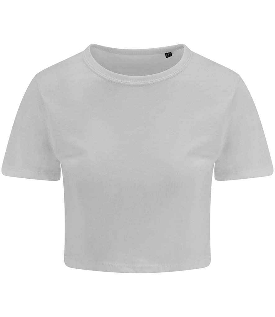 AWDis Ladies Tri-Blend Cropped T-Shirt | Solid White