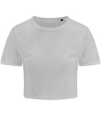 AWDis Ladies Tri-Blend Cropped T-Shirt | Solid White
