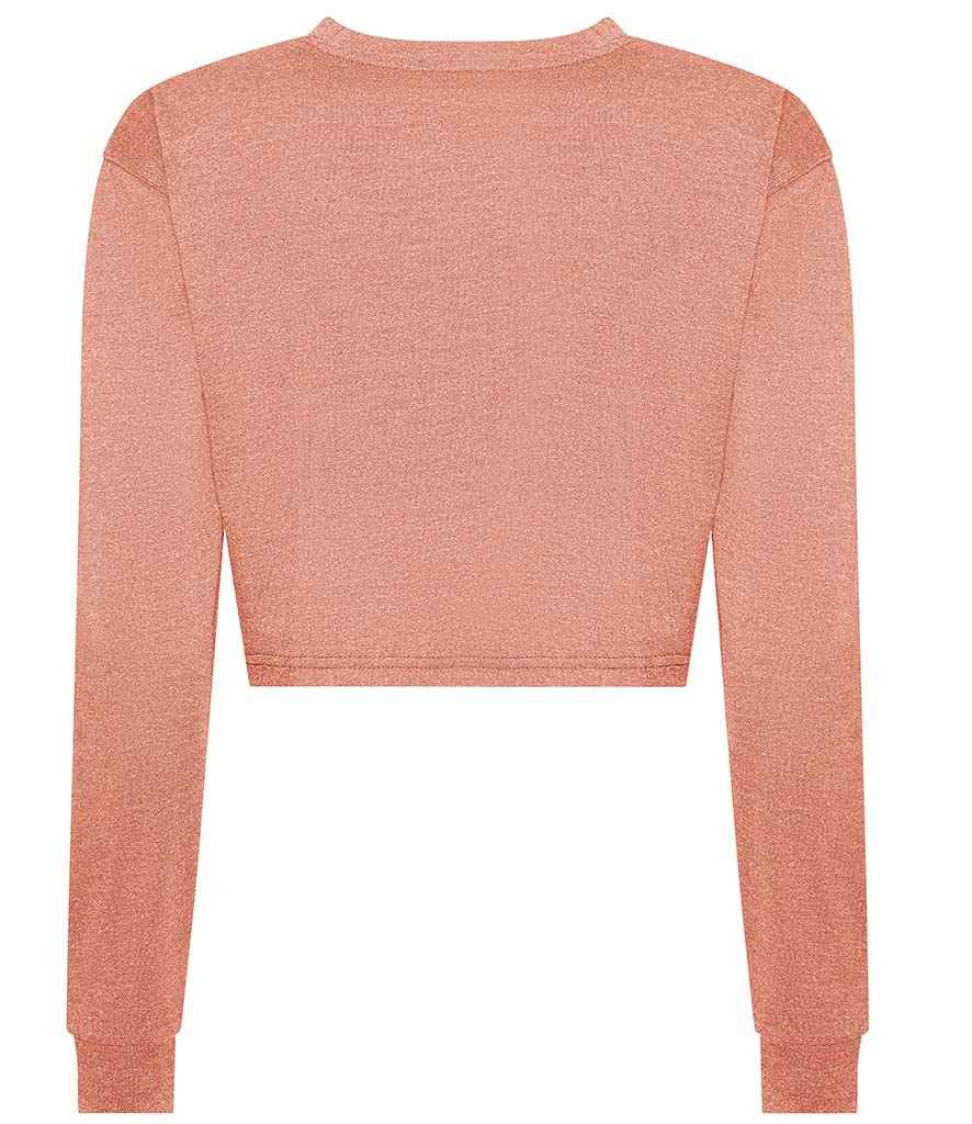 AWDis Ladies Long Sleeve Cropped T-Shirt | Dusty Pink