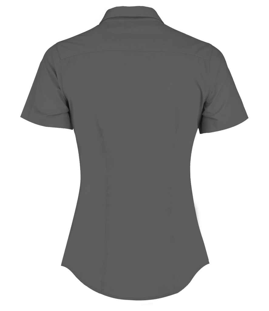 Kustom Kit Ladies Short Sleeve Tailored Poplin Shirt