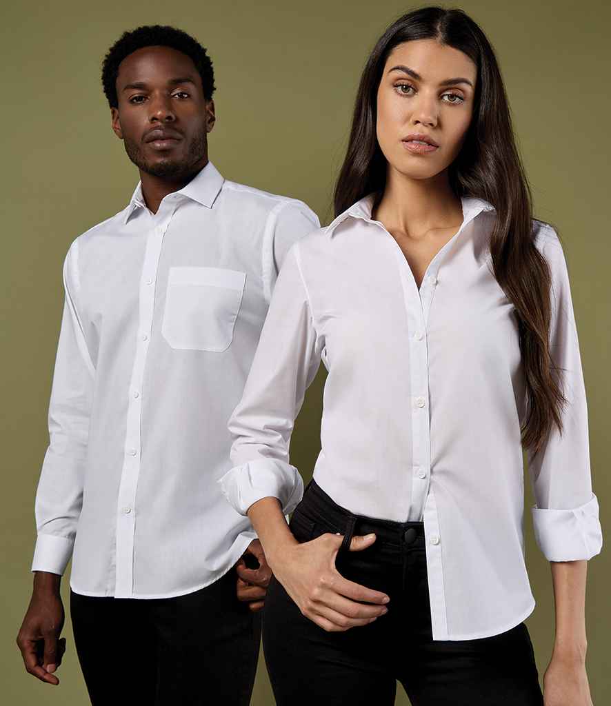 Kustom Kit Ladies Long Sleeve Tailored Poplin Shirt