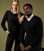 Kustom Kit Ladies Arundel Cotton Acrylic V Neck Sweater