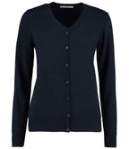 Kustom Kit Ladies Arundel Cotton Acrylic V Neck Cardigan Knitwear for Women