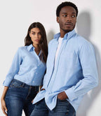 Kustom Kit Ladies Long Sleeve Tailored Workwear Oxford Shirt