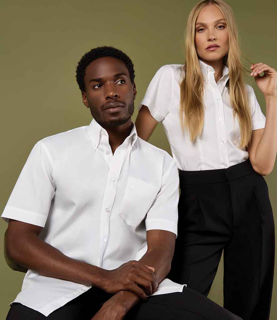 Kustom Kit Ladies Premium Short Sleeve Tailored Oxford Shirt