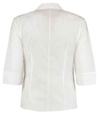 Kustom Kit Ladies 3/4 Sleeve Tailored Continental Shirt with Continental Collar and Button Cuffs