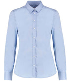 Kustom Kit Ladies Long Sleeve Tailored Stretch Oxford Shirt with Classic Fit