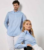 Kustom Kit Ladies Long Sleeve Tailored Stretch Oxford Shirt with Classic Fit
