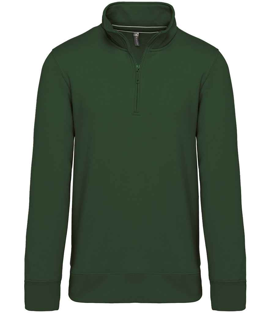 Kariban Zip Neck Sweatshirt – Classic Casual Pullover with Front Zip and Soft Fabric
