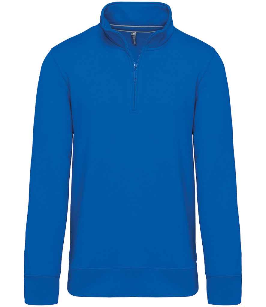 Kariban Zip Neck Sweatshirt – Classic Casual Pullover with Front Zip and Soft Fabric