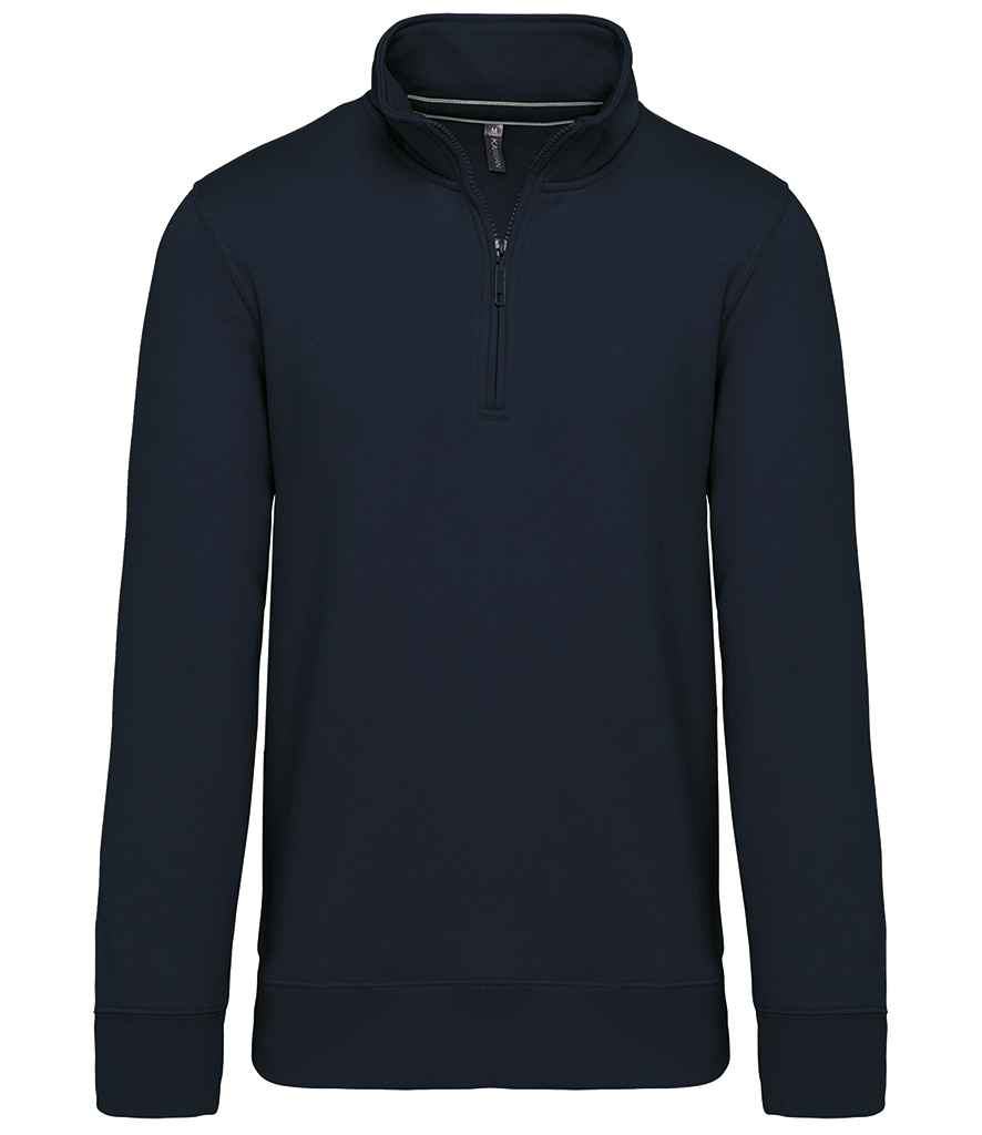 Kariban Zip Neck Sweatshirt – Classic Casual Pullover with Front Zip and Soft Fabric