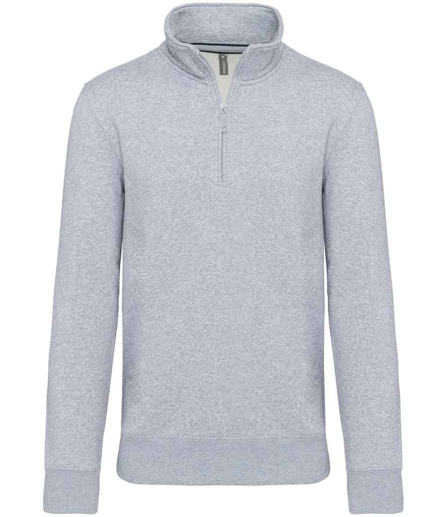 Kariban Zip Neck Sweatshirt – Classic Casual Pullover with Front Zip and Soft Fabric