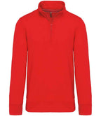 Kariban Zip Neck Sweatshirt – Classic Casual Pullover with Front Zip and Soft Fabric