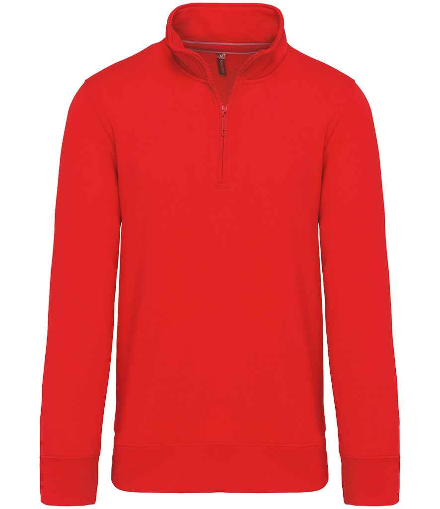 Kariban Zip Neck Sweatshirt – Classic Casual Pullover with Front Zip and Soft Fabric
