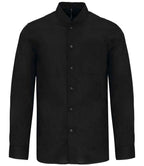Kariban Long Sleeve Mandarin Collar Shirt with Classic Tailored Fit for Men and Women