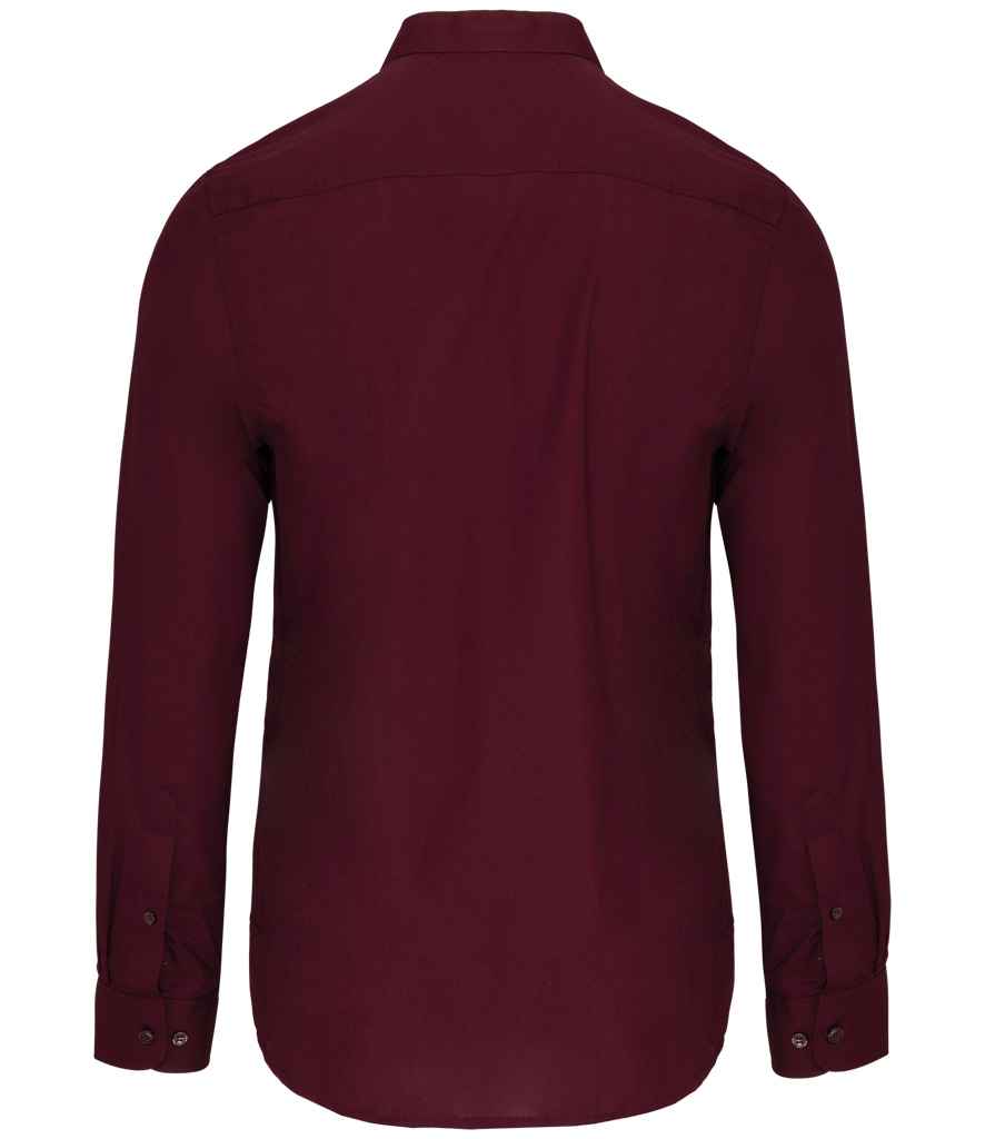 Kariban Long Sleeve Mandarin Collar Shirt with Classic Tailored Fit for Men and Women