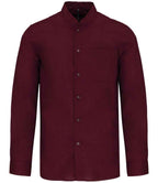 Kariban Long Sleeve Mandarin Collar Shirt with Classic Tailored Fit for Men and Women