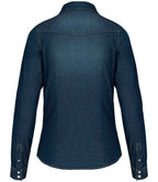 Kariban Ladies Long Sleeve Denim Shirt | Blue Jean