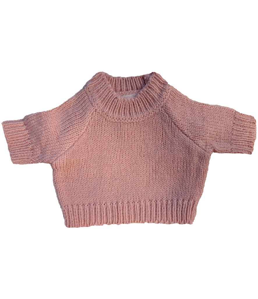 Mumbles Teddy Jumper | Baby Pink