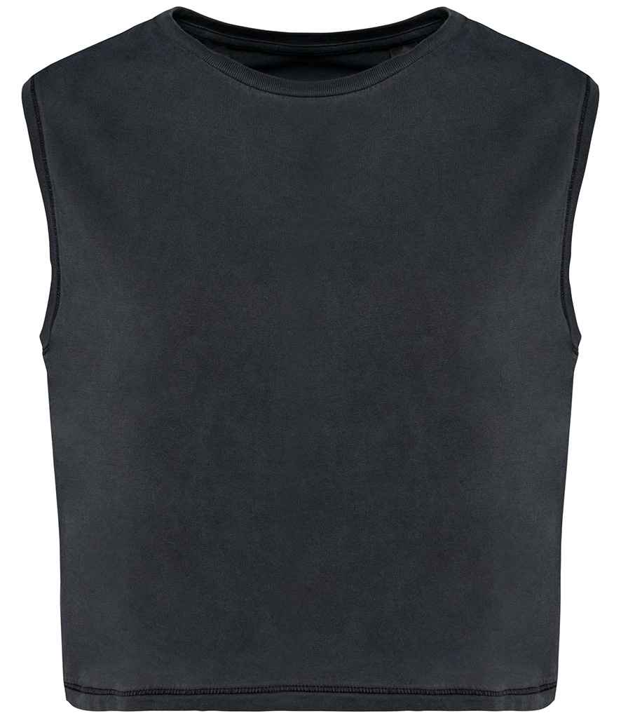 Native Spirit Ladies Cropped Tank Top in Washed Soft Fabric with Casual Comfort Fit