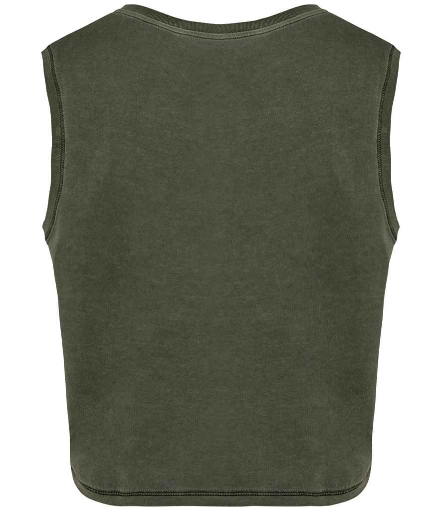 Native Spirit Ladies Cropped Tank Top in Washed Soft Fabric with Casual Comfort Fit