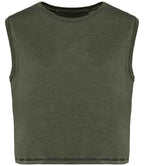 Native Spirit Ladies Cropped Tank Top in Washed Soft Fabric with Casual Comfort Fit