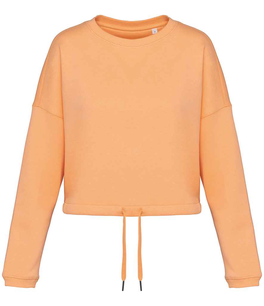 Native Spirit Ladies Oversized Cropped Sweatshirt with Comfortable Relaxed Fit
