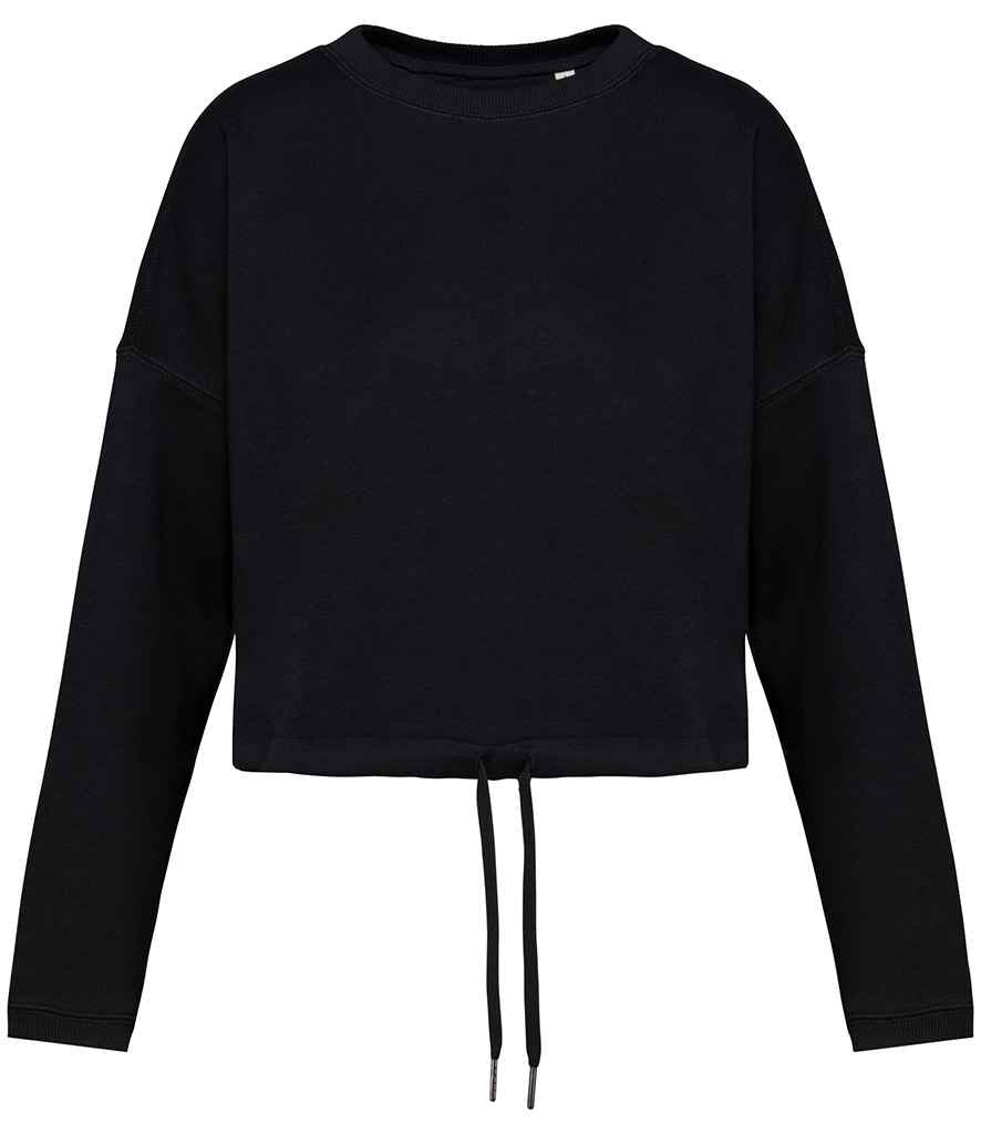 Native Spirit Ladies Oversized Cropped Sweatshirt with Comfortable Relaxed Fit