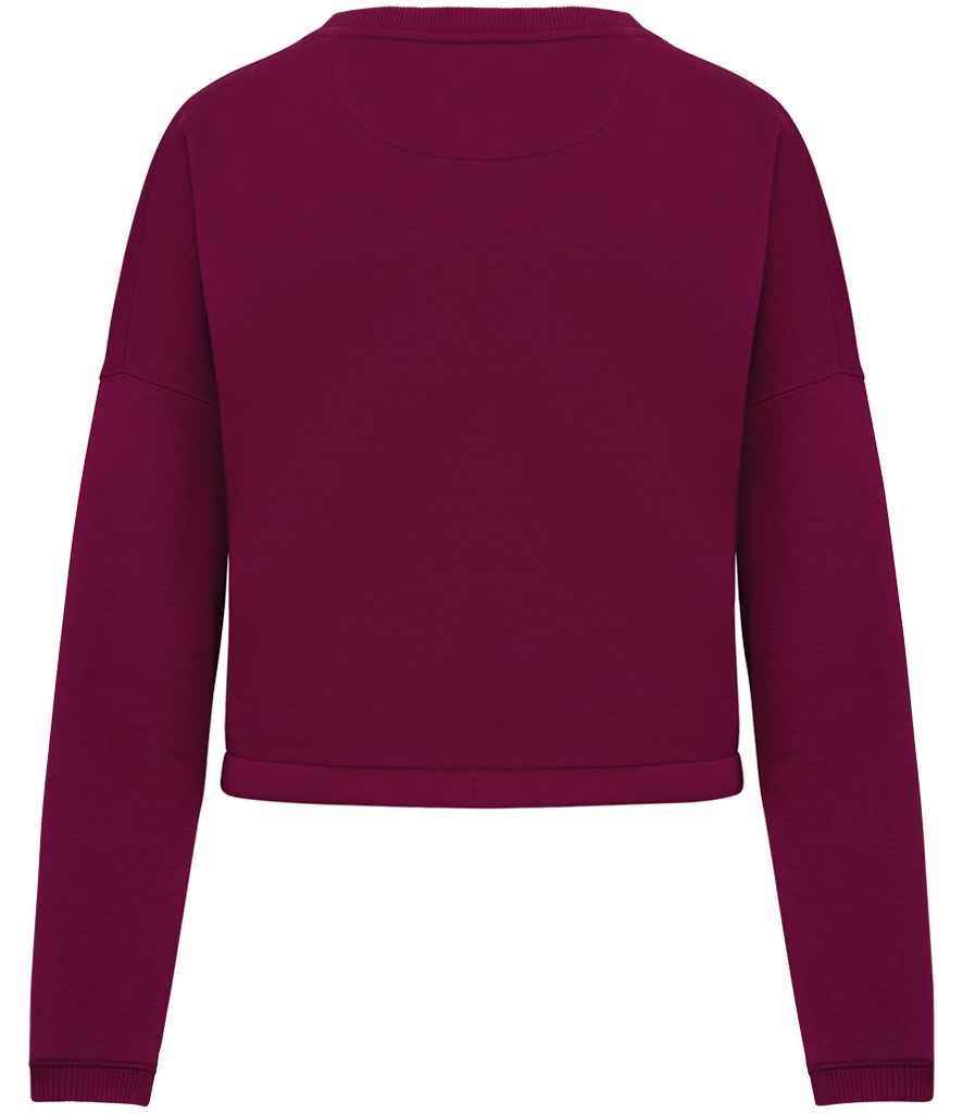 Native Spirit Ladies Oversized Cropped Sweatshirt with Comfortable Relaxed Fit