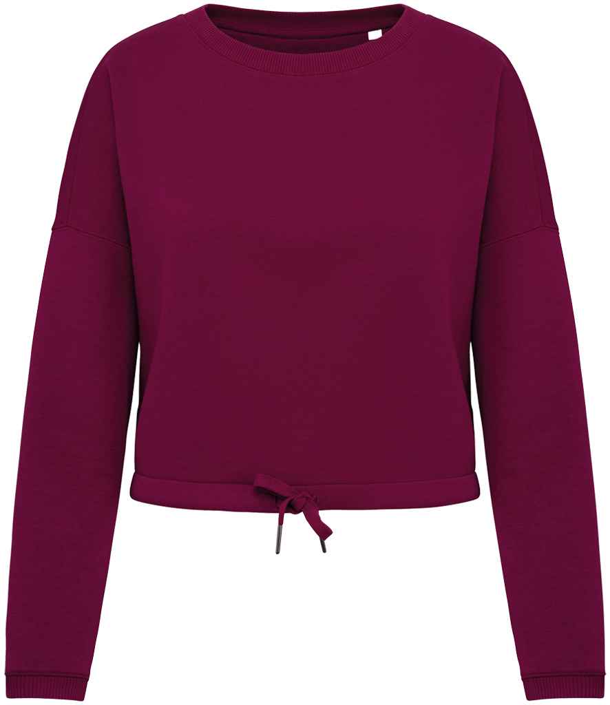 Native Spirit Ladies Oversized Cropped Sweatshirt with Comfortable Relaxed Fit