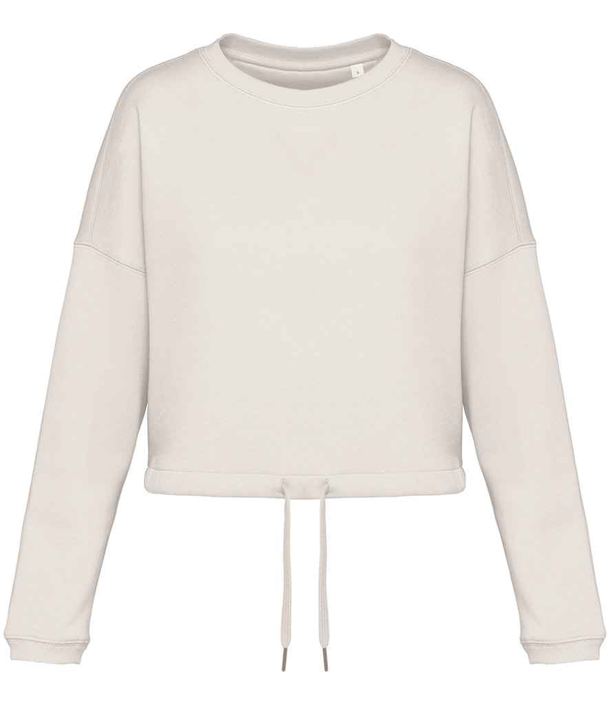 Native Spirit Ladies Oversized Cropped Sweatshirt with Comfortable Relaxed Fit