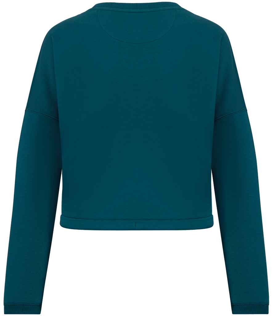 Native Spirit Ladies Oversized Cropped Sweatshirt with Comfortable Relaxed Fit