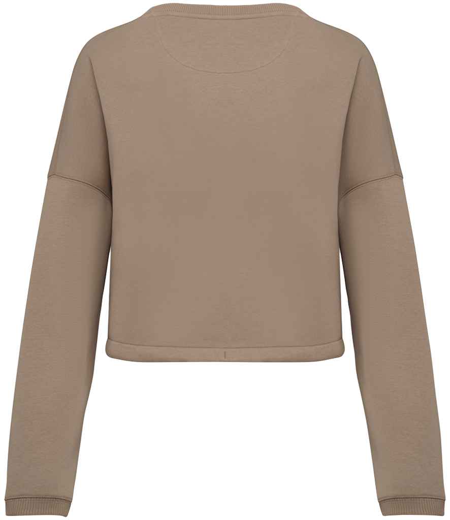 Native Spirit Ladies Oversized Cropped Sweatshirt with Comfortable Relaxed Fit