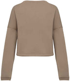 Native Spirit Ladies Oversized Cropped Sweatshirt with Comfortable Relaxed Fit