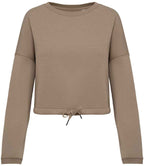 Native Spirit Ladies Oversized Cropped Sweatshirt with Comfortable Relaxed Fit