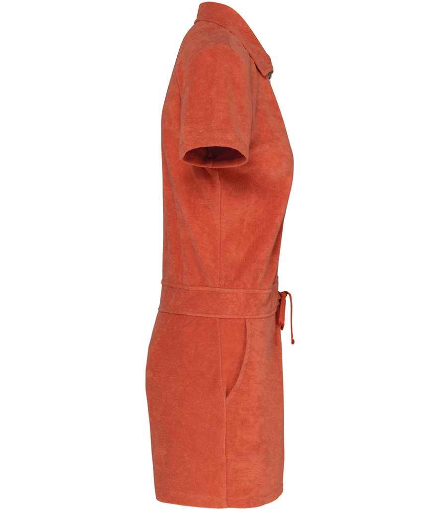 Native Spirit Ladies Terry Towel Short Overall in Soft, Comfortable Fabric for Everyday Wear