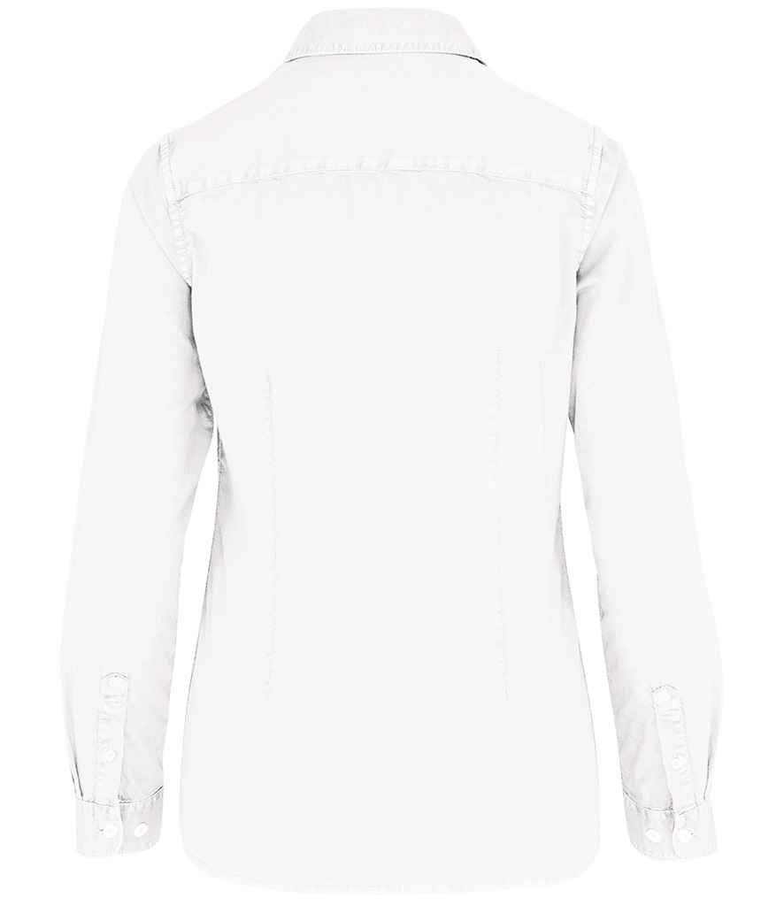 Native Spirit Ladies Washed Long Sleeve Shirt with Classic Washed Finish and Comfortable Fit