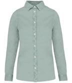 Native Spirit Ladies Washed Long Sleeve Shirt with Classic Washed Finish and Comfortable Fit