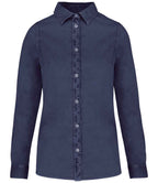 Native Spirit Ladies Washed Long Sleeve Shirt with Classic Washed Finish and Comfortable Fit