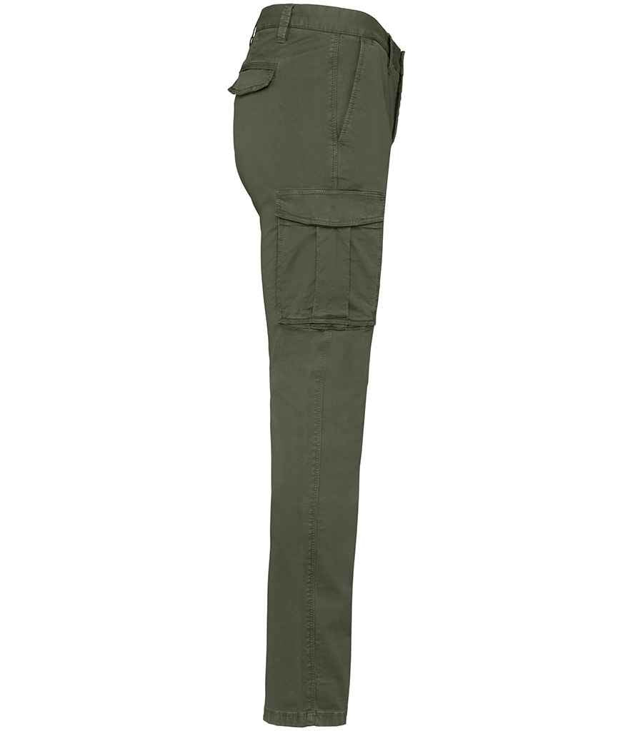 Native Spirit Washed Cargo Trousers with Durable Fabric and Relaxed Fit