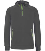 Proact Zip Neck Hooded Sweatshirt | Dark Grey