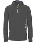 Proact Zip Neck Hooded Sweatshirt | Dark Grey