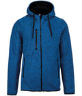 Proact Heather Hooded Jacket | Light Royal Blue Melange
