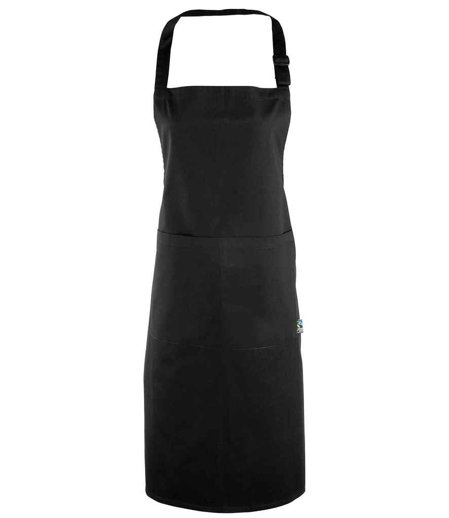 Premier Fairtrade Organic Cotton Bib Apron | Black