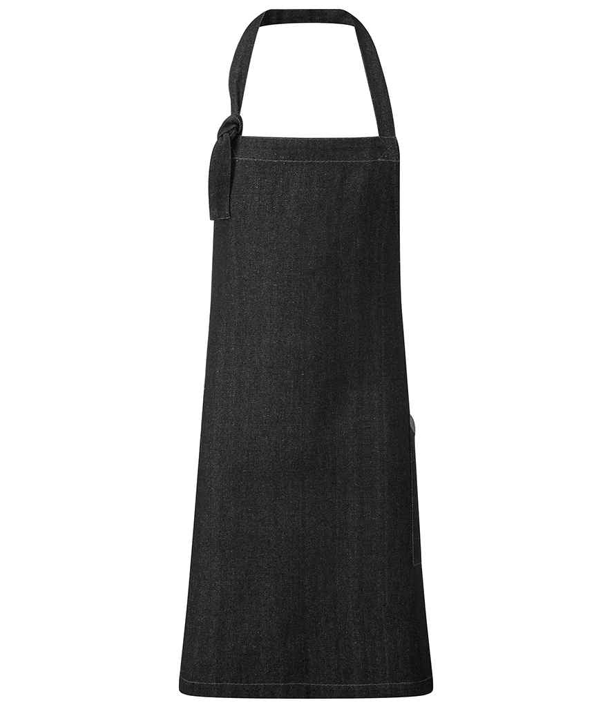 Premier Regenerate Bib Apron in Durable Denim Fabric with Adjustable Straps and Front Pocket
