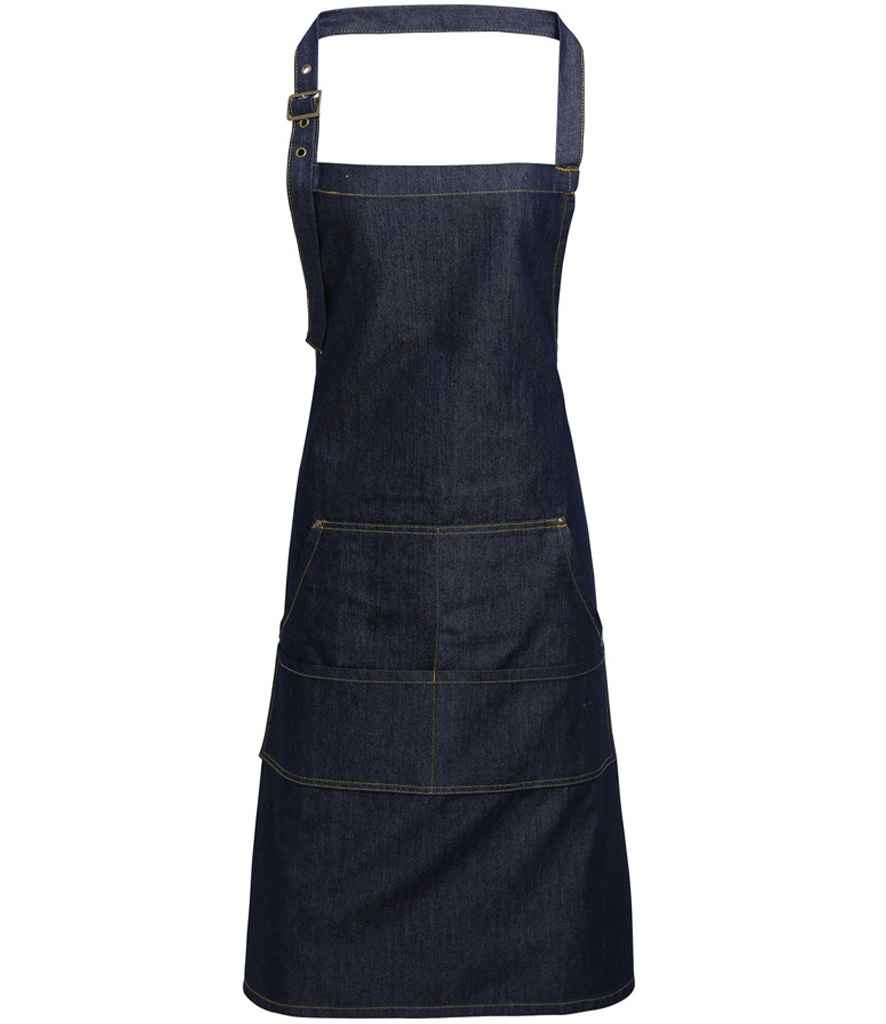 Premier Denim Bib Apron crafted from durable high-quality denim for professional use