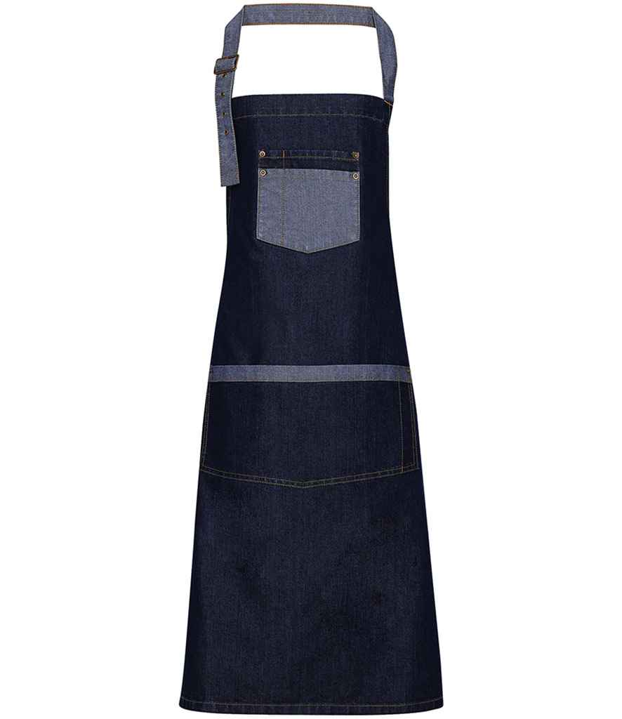 Premier Domain Bib Apron | Durable Denim Workwear for Professional Use