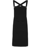 Premier Cross Back Barista Bib Apron in Durable Denim and Fabric Options for Professional Use
